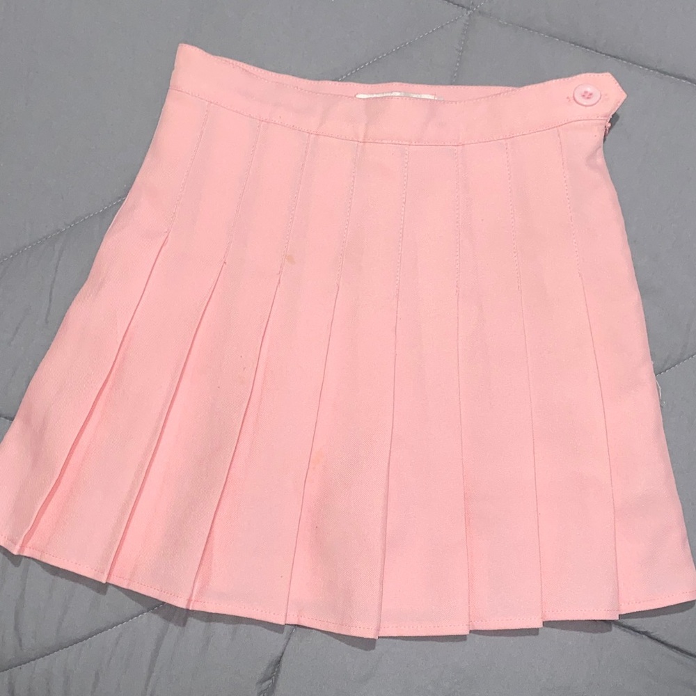 Pink Pleated Womens Skirt